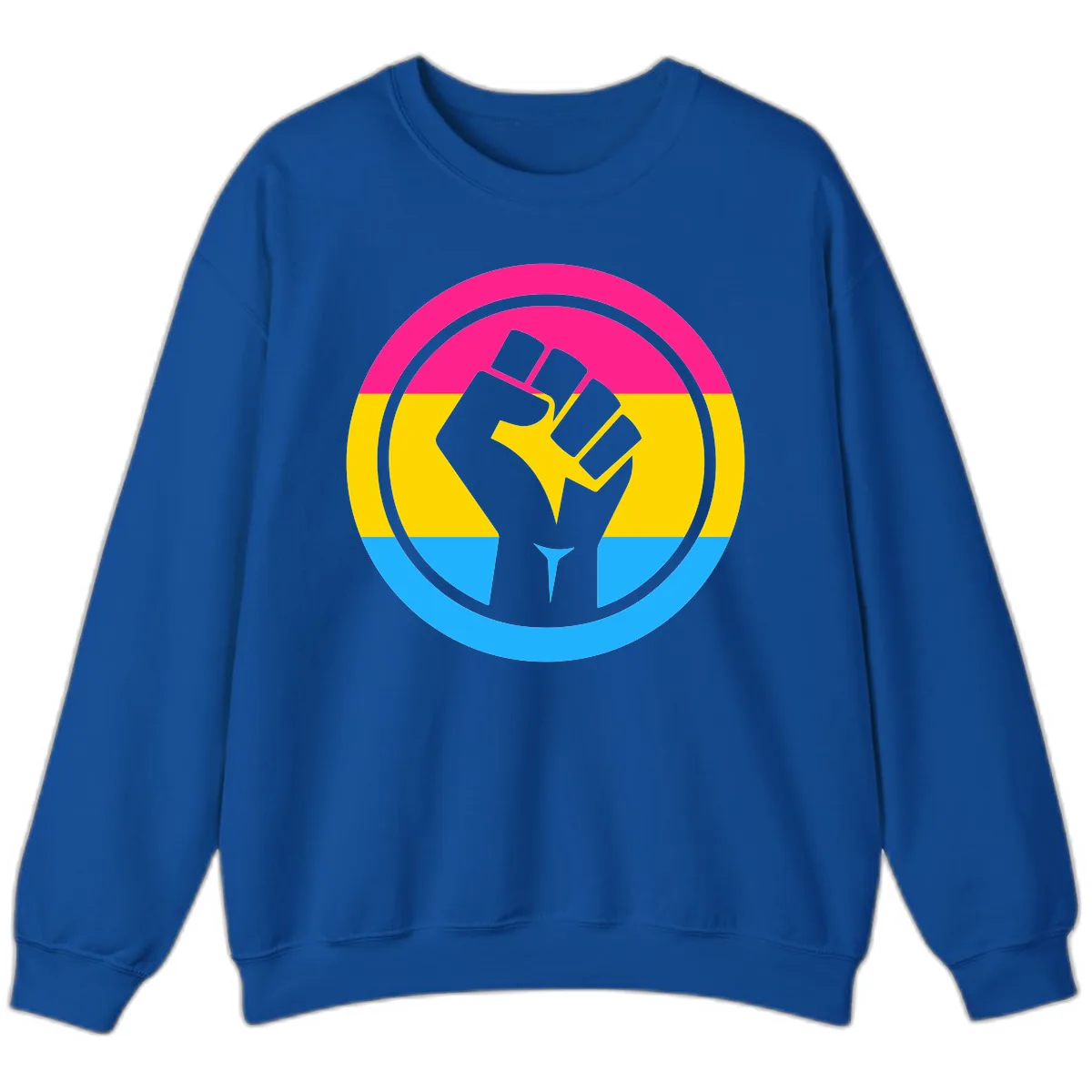 Fist Power Pride Circle Sweatshirt in Royal