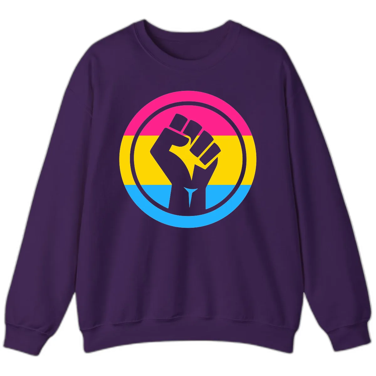 Fist Power Pride Circle Sweatshirt in Purple