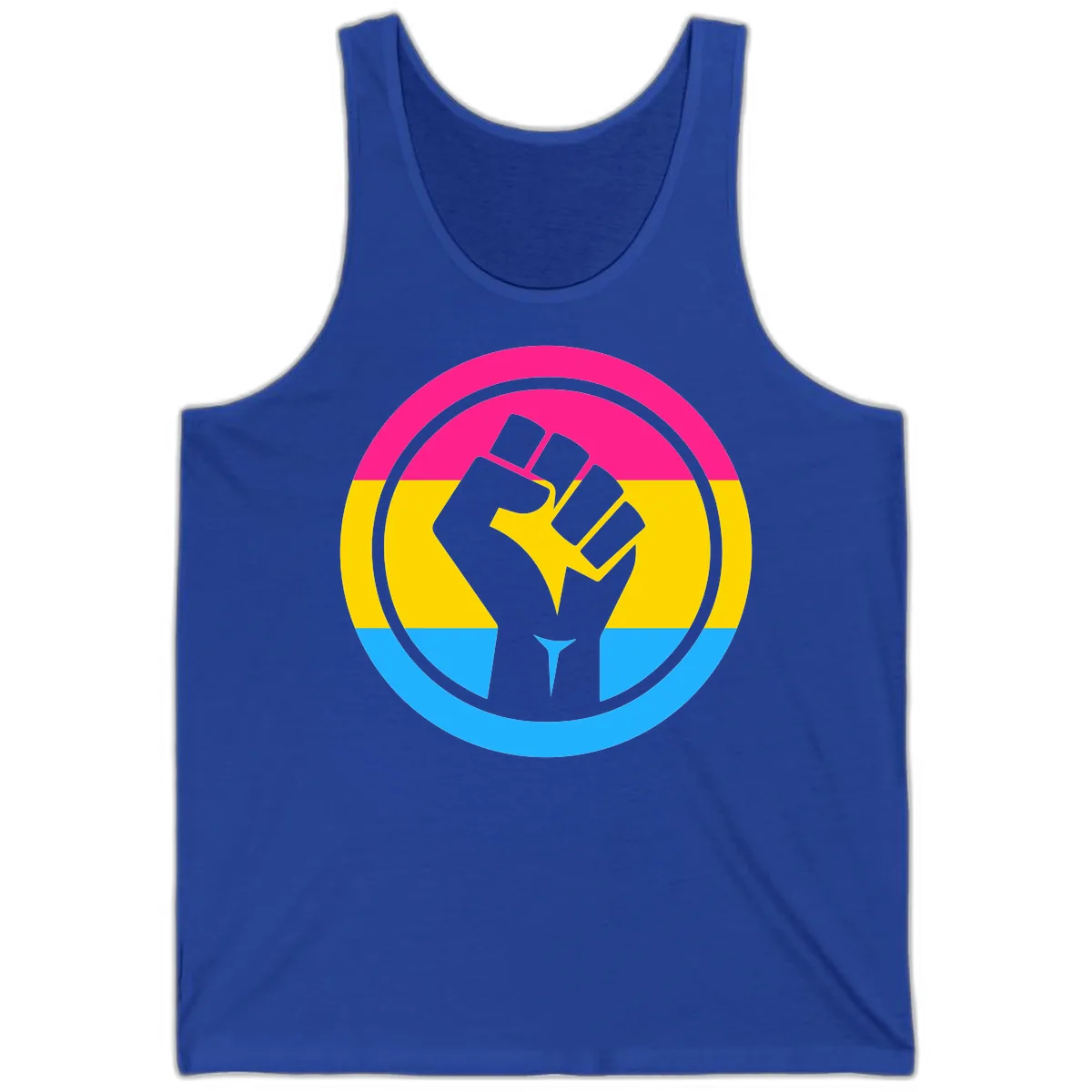 Fist Power Pride Circle Tank in True Royal