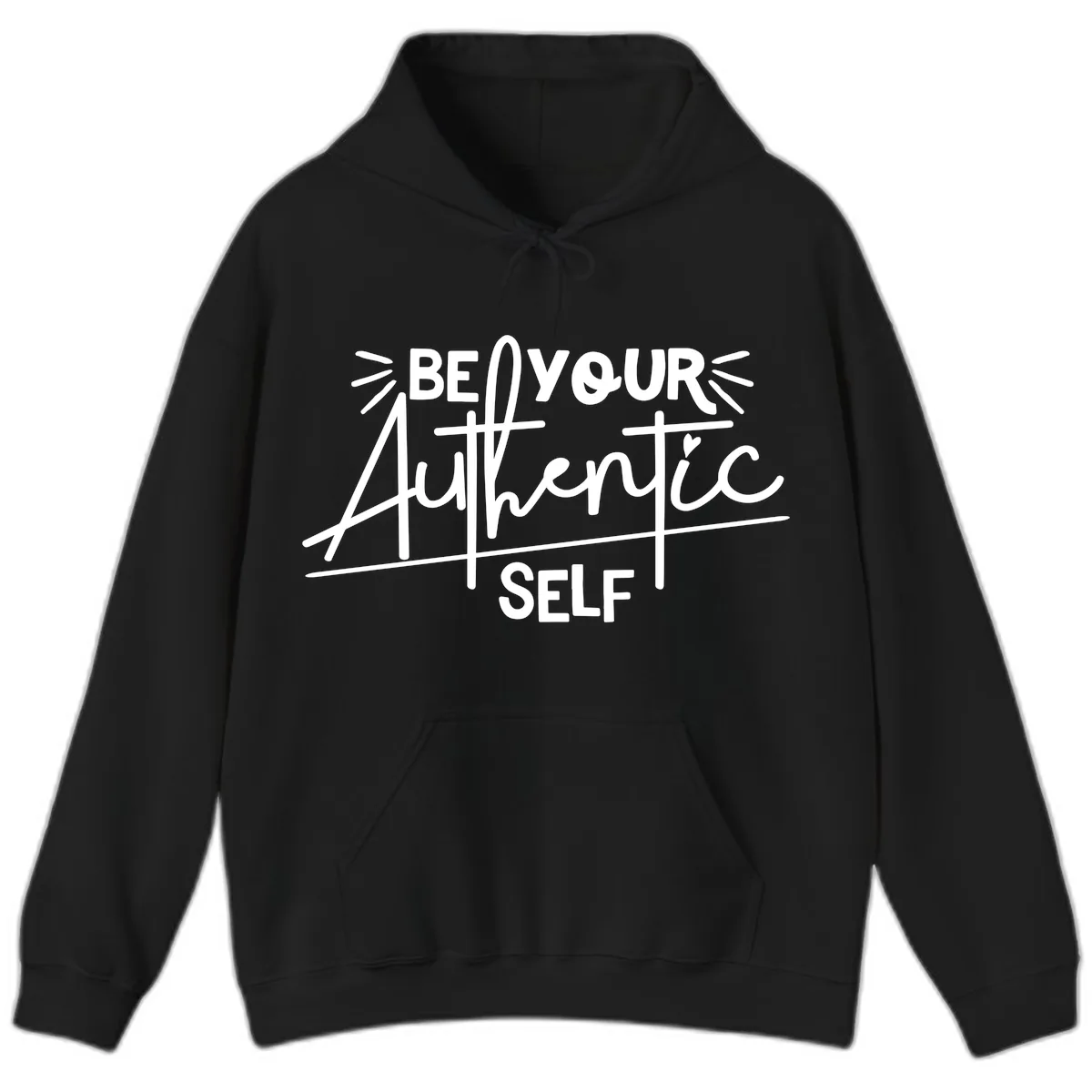 Be Your Authentic Self Hoodie in Black