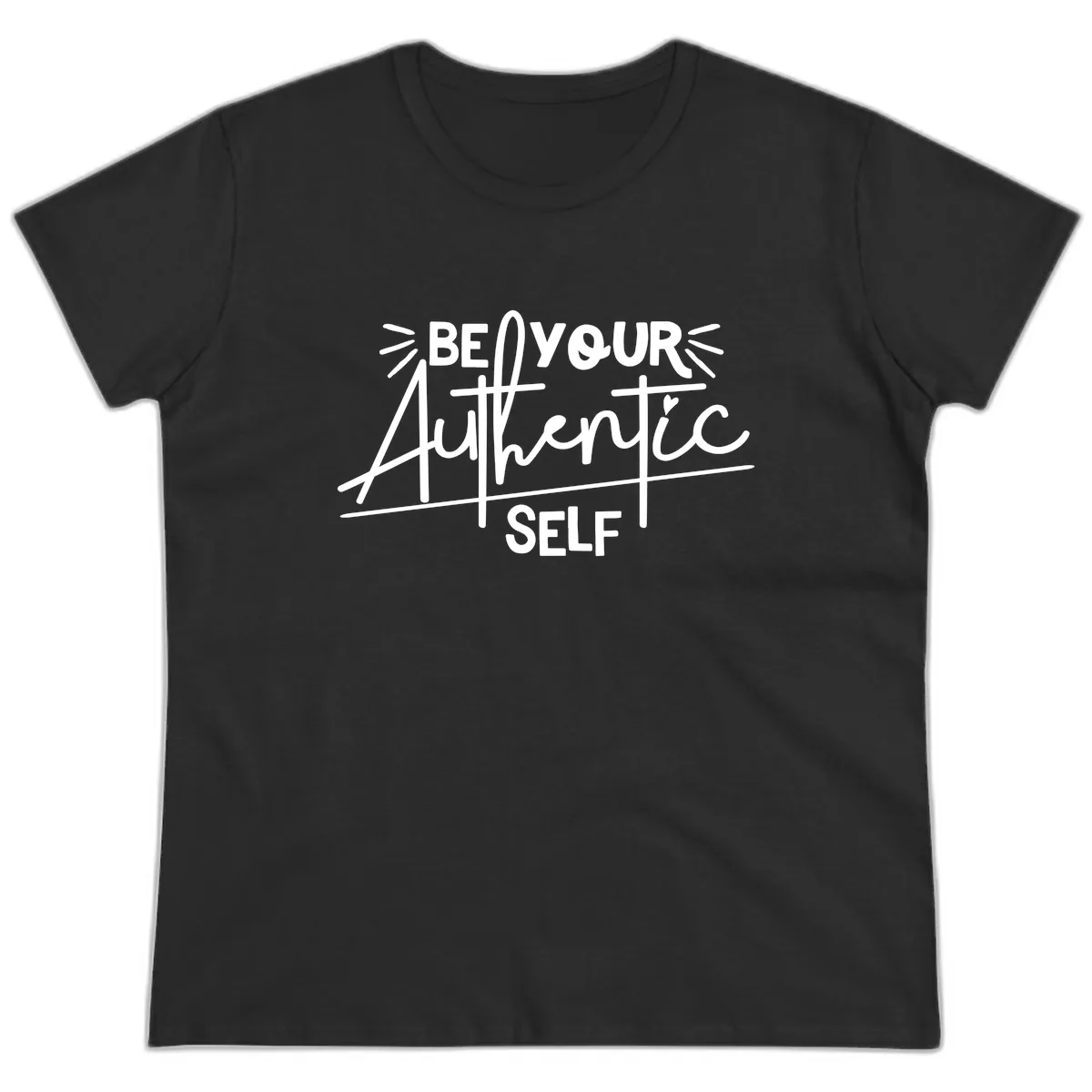 Be Your Authentic Self Ladies Tee in Black