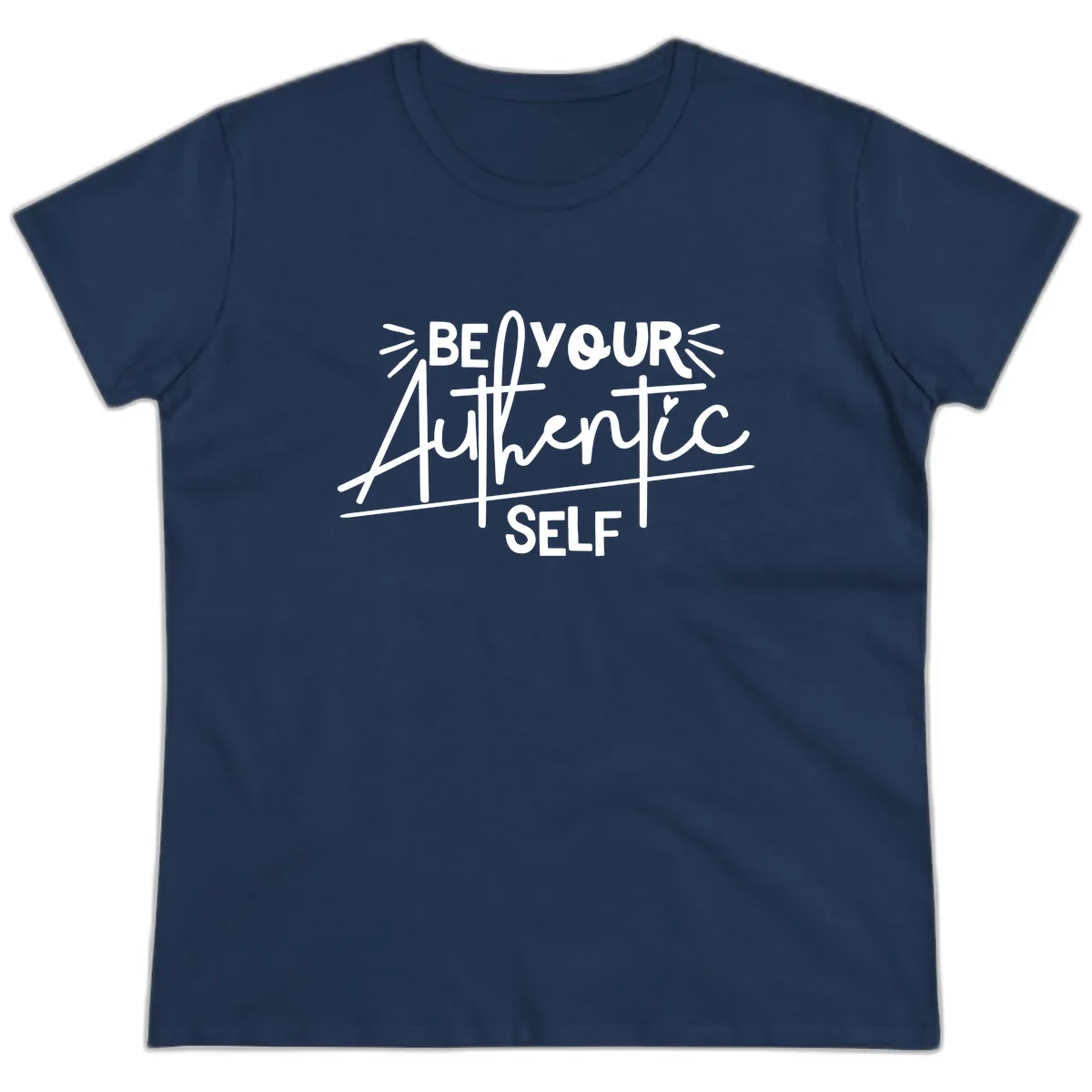 Be Your Authentic Self Ladies Tee in Navy