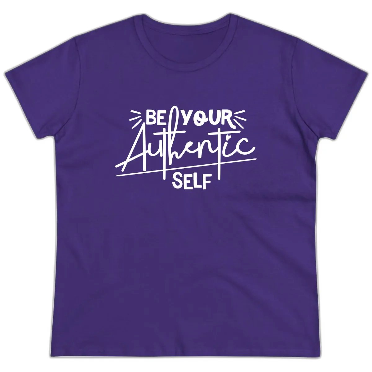 Be Your Authentic Self Ladies Tee in Purple