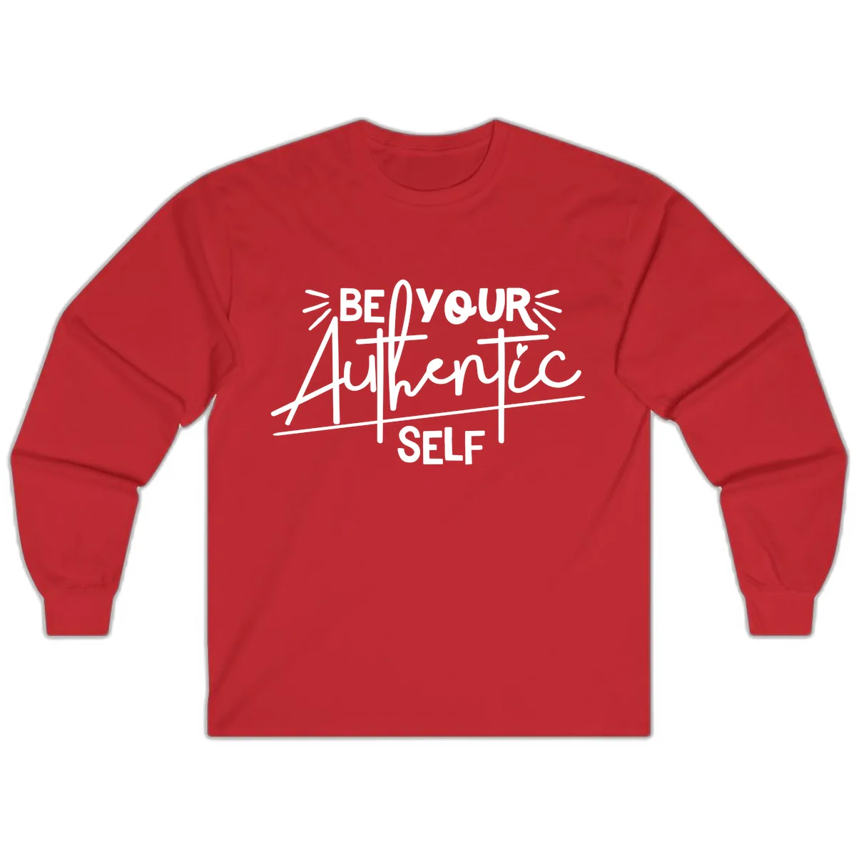 Be Your Authentic Self Long Sleeve in Red