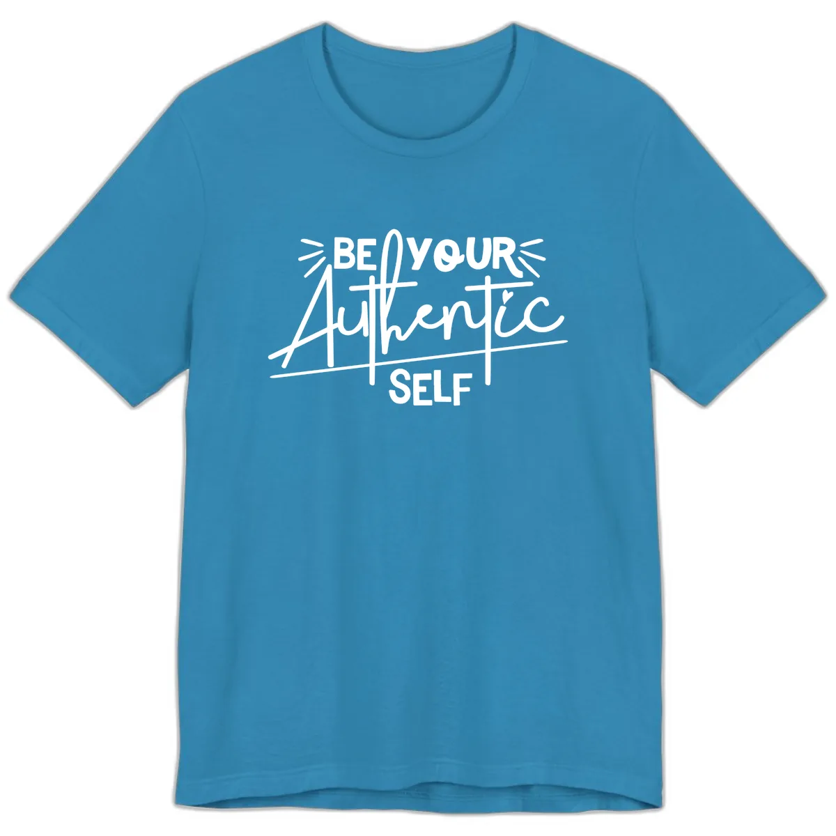 Be Your Authentic Self Premium T-Shirt in Aqua