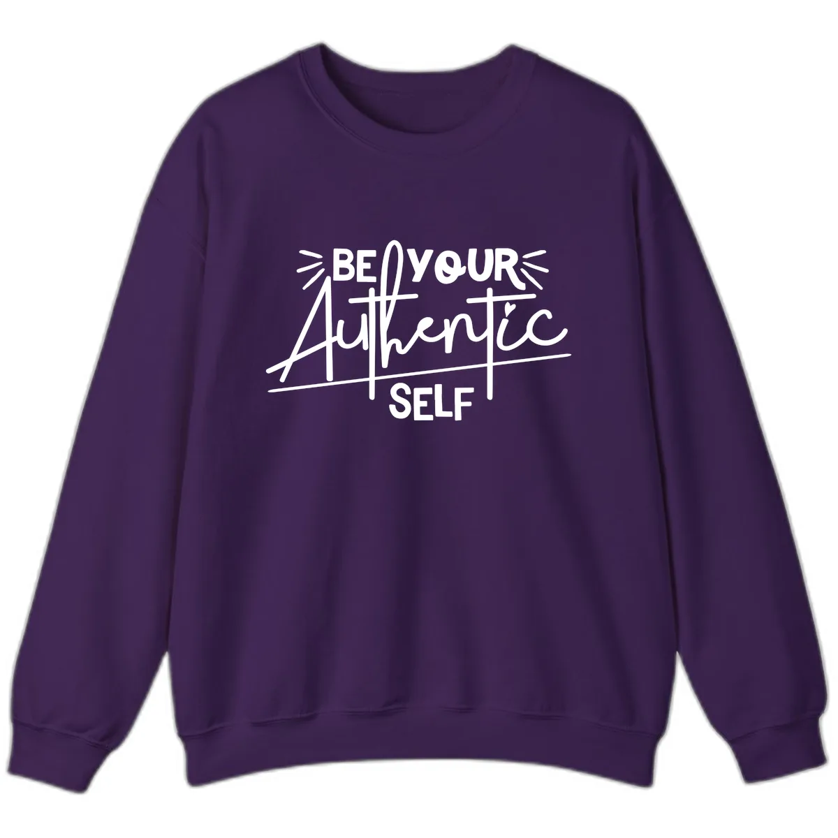 Be Your Authentic Self Sweatshirt in Purple