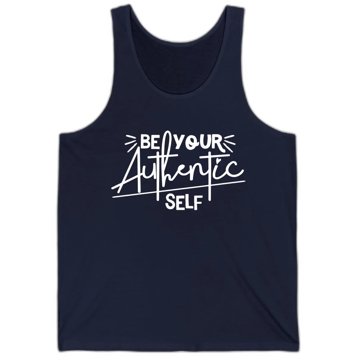 Be Your Authentic Self Tank in Navy