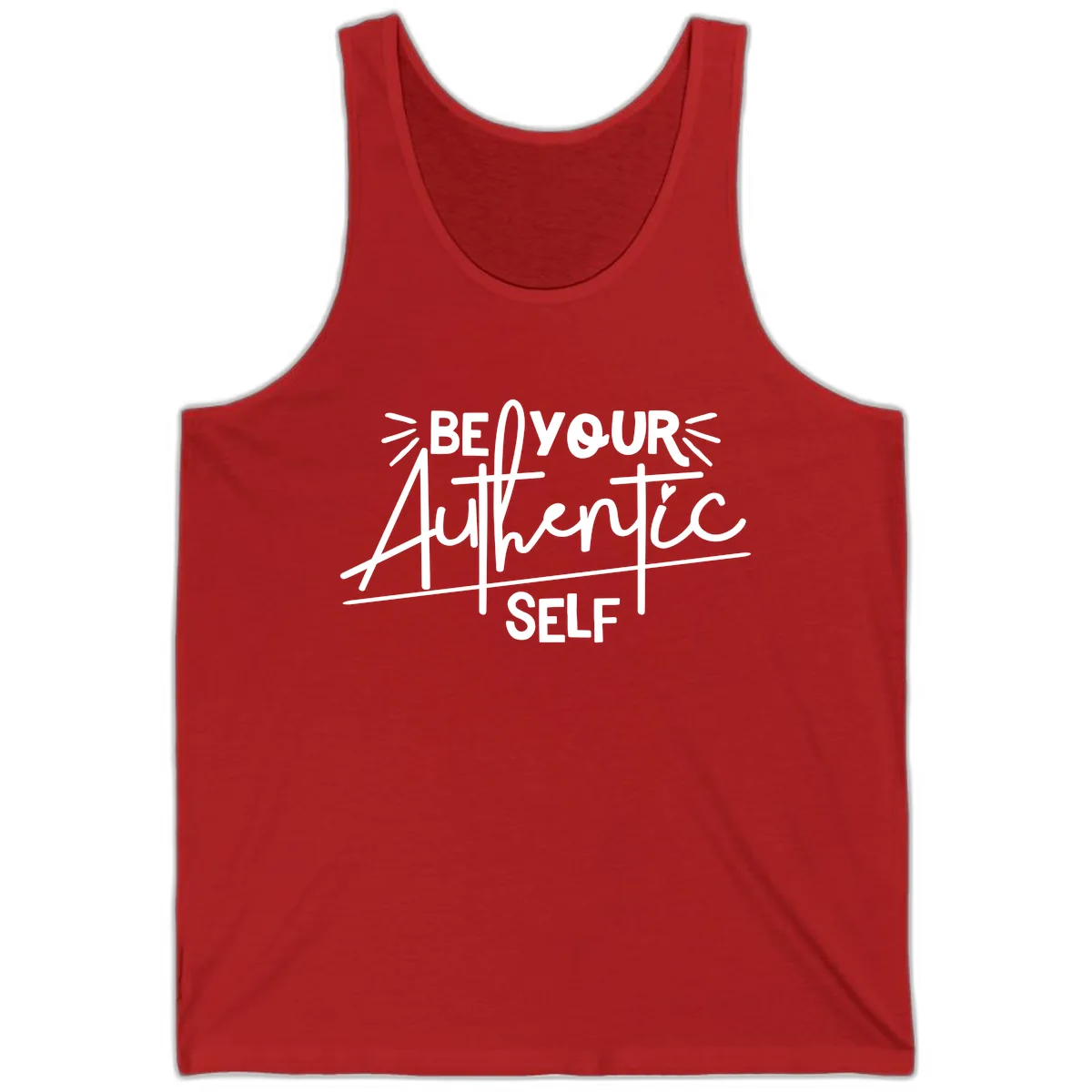 Be Your Authentic Self Tank in Red