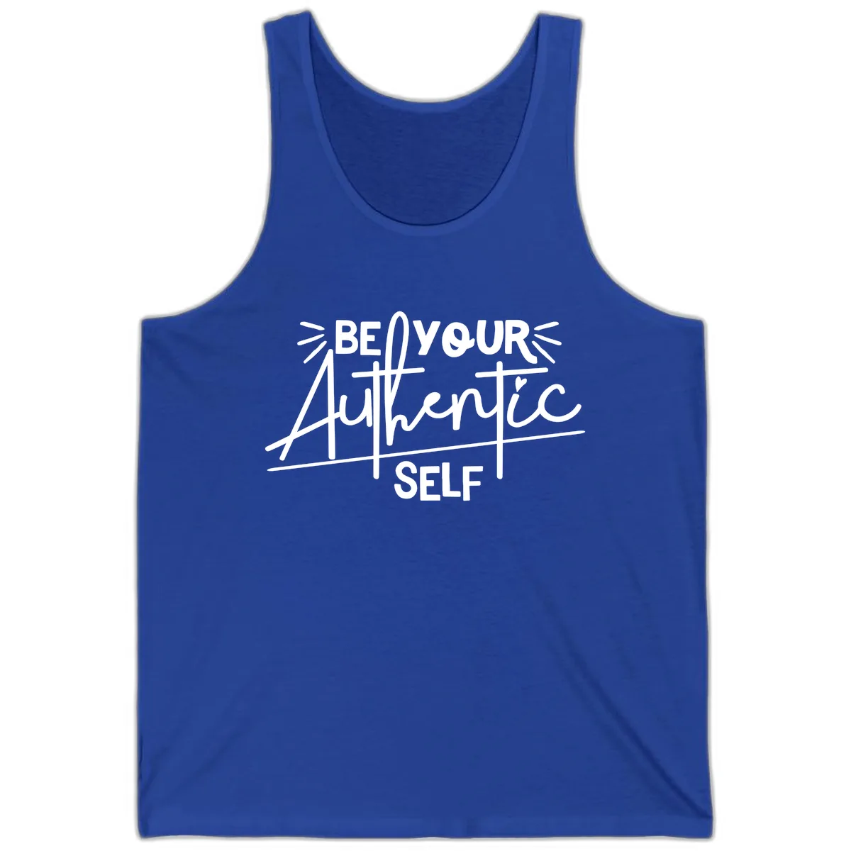 Be Your Authentic Self Tank in True Royal