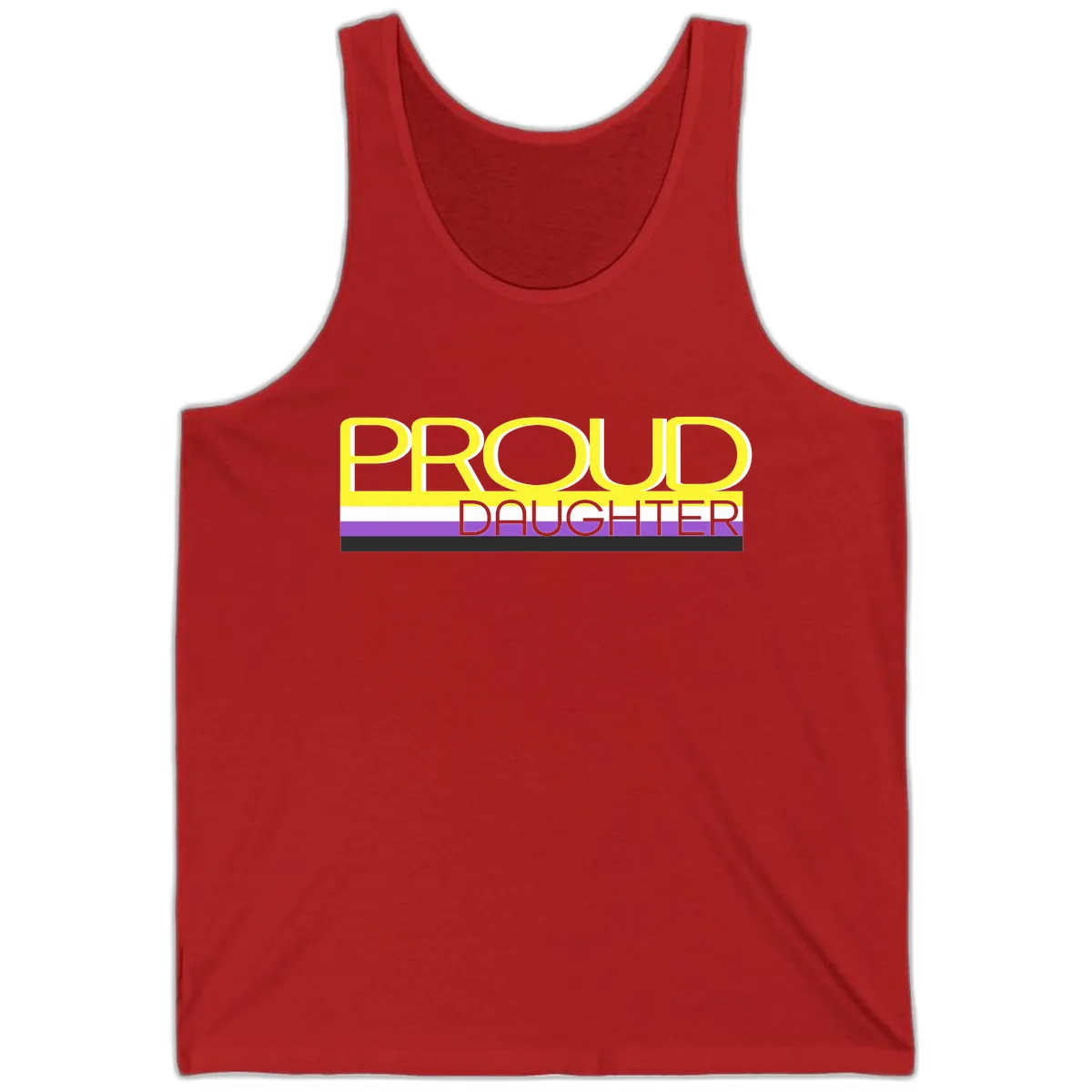 Proud Daughter Pride Flag Design Tank in Red