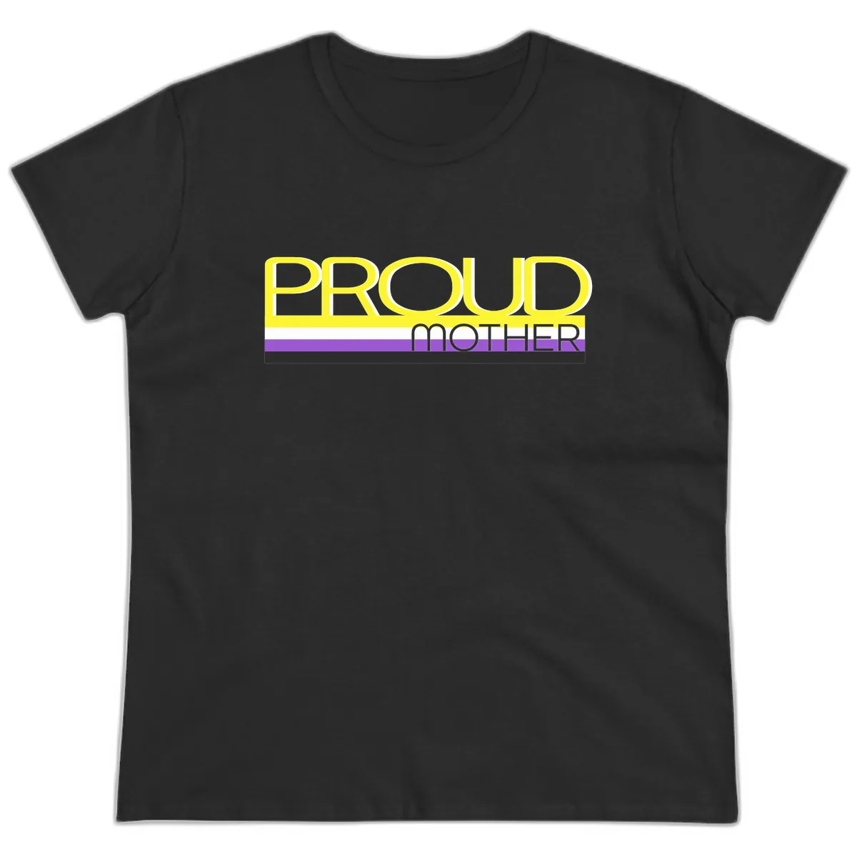 Proud Mother Ladies Tee in Black