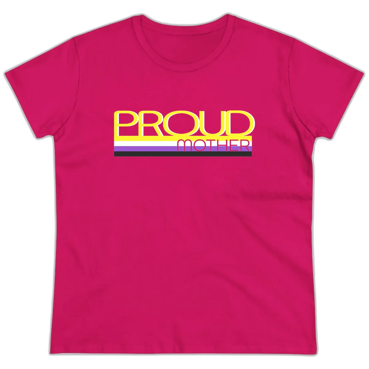Proud Mother Ladies Tee in Heliconia