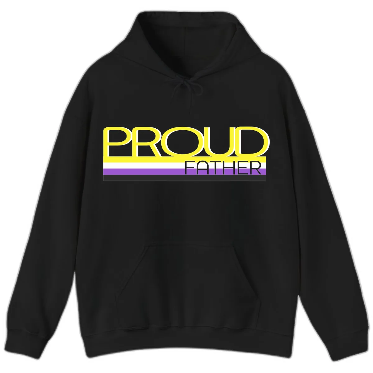 Proud Father Hoodie in Black