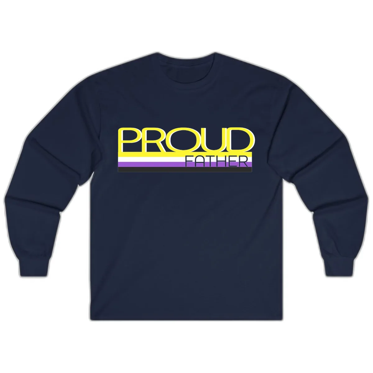 Proud Father Long Sleeve in Navy