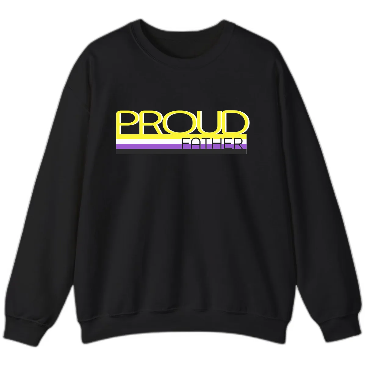 Proud Father Sweatshirt in Black