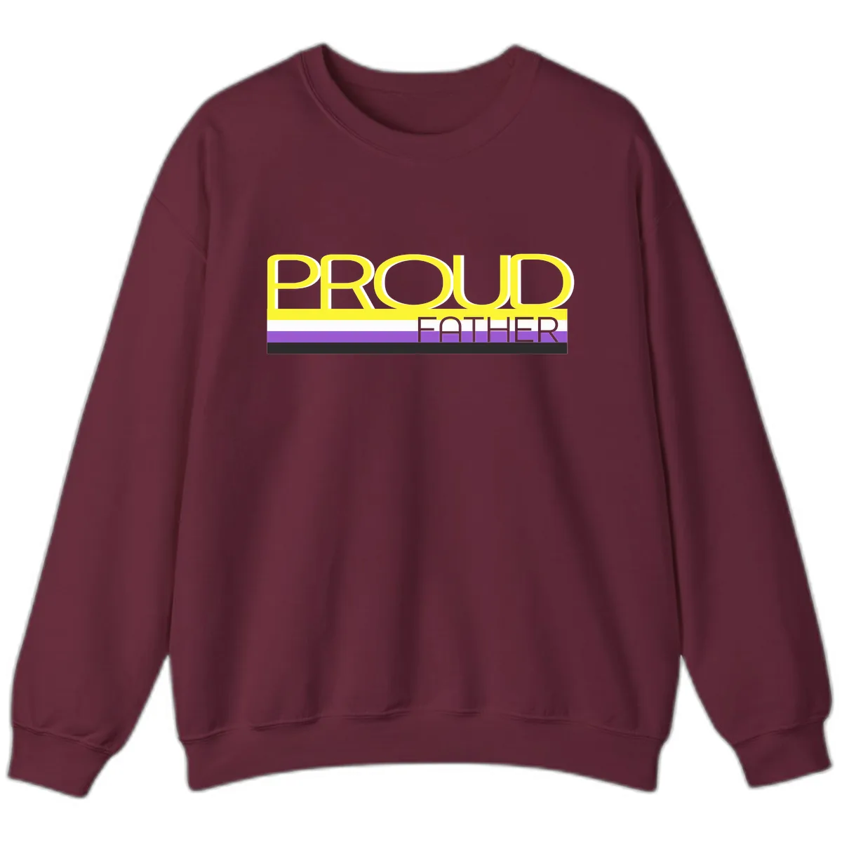 Proud Father Sweatshirt in Maroon