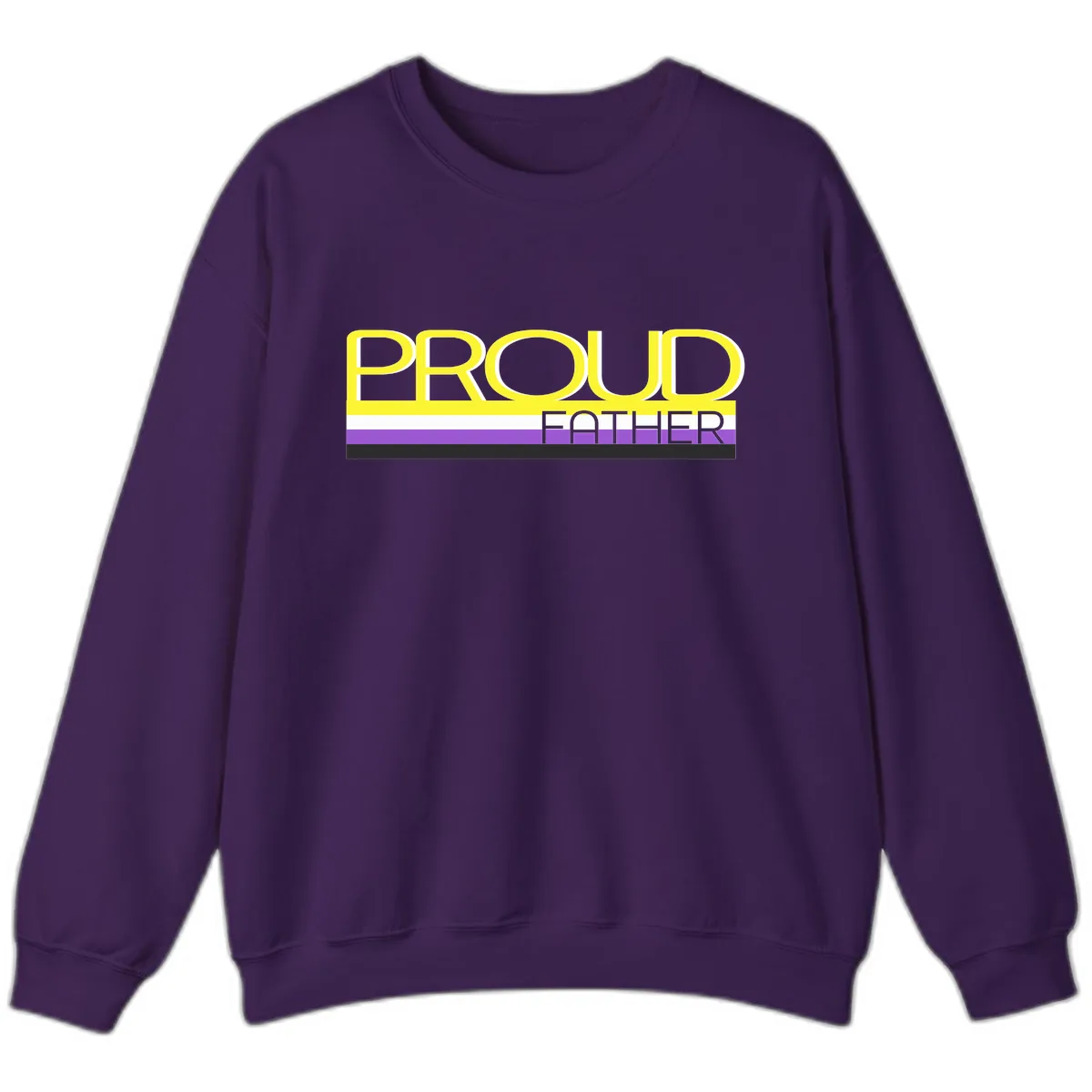 Proud Father Sweatshirt in Purple