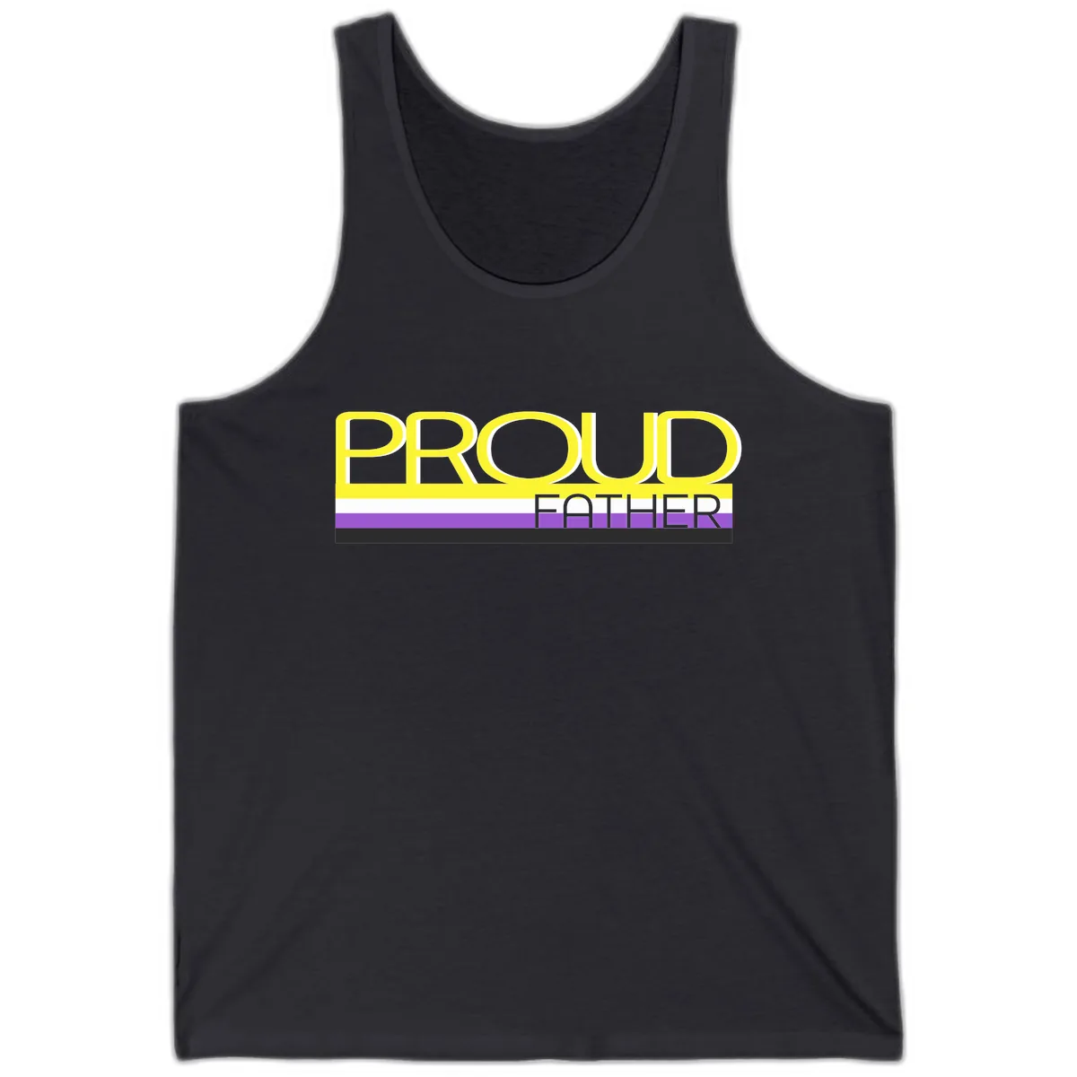 Proud Father Tank in Dark Grey