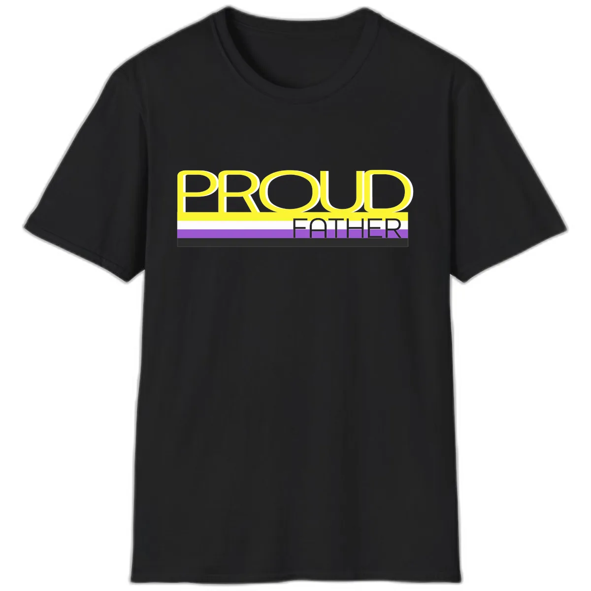 Proud Father T-Shirt in Black