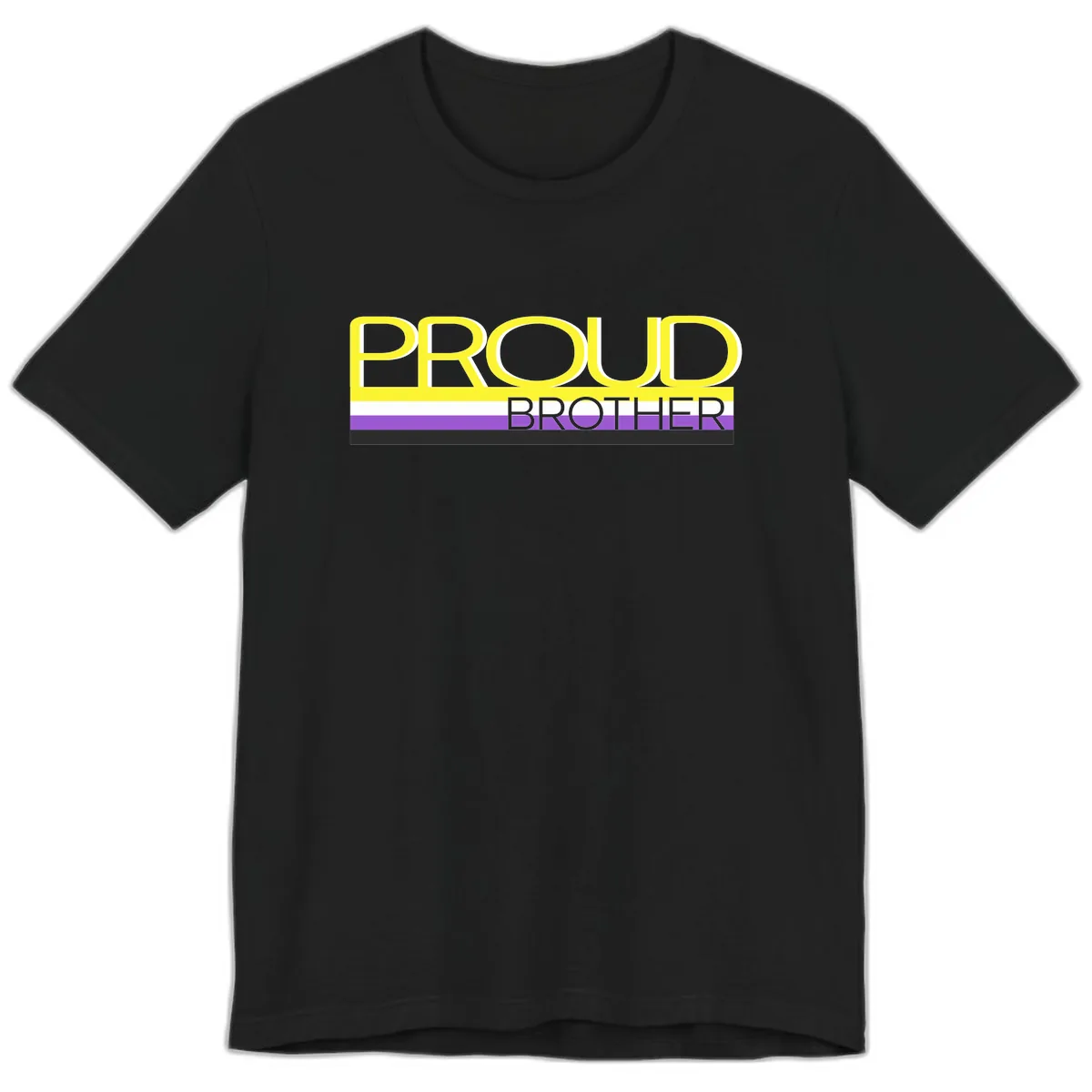 Proud Brother Pride Flag Premium T-Shirt in Black
