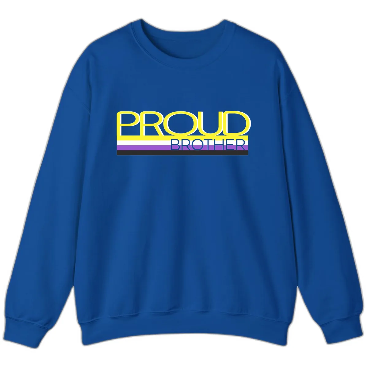 Proud Brother Pride Flag Sweatshirt in Royal