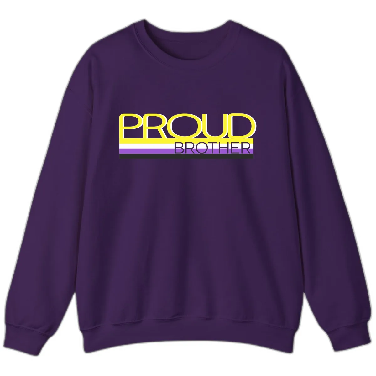 Proud Brother Pride Flag Sweatshirt in Purple