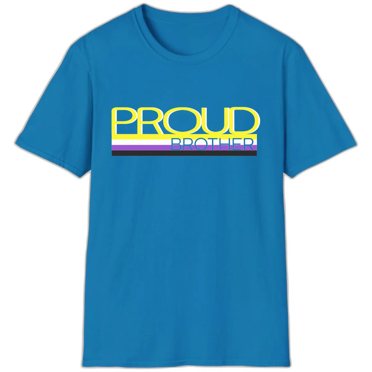 Proud Brother Pride Flag T-Shirt in Sapphire