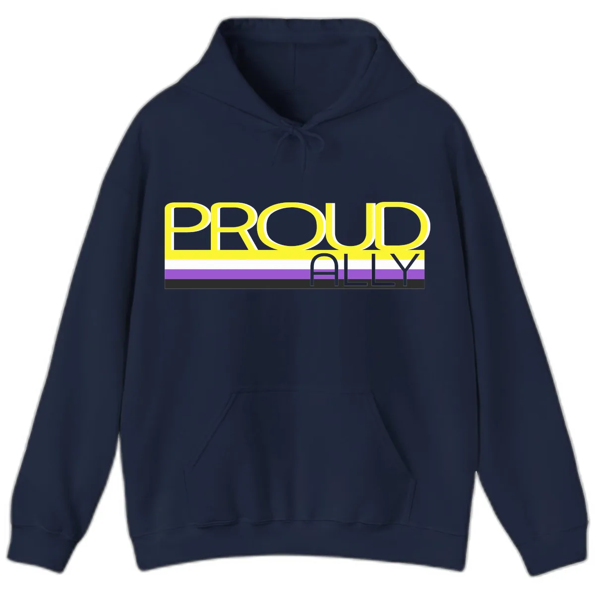 Proud Ally Hoodie in Navy