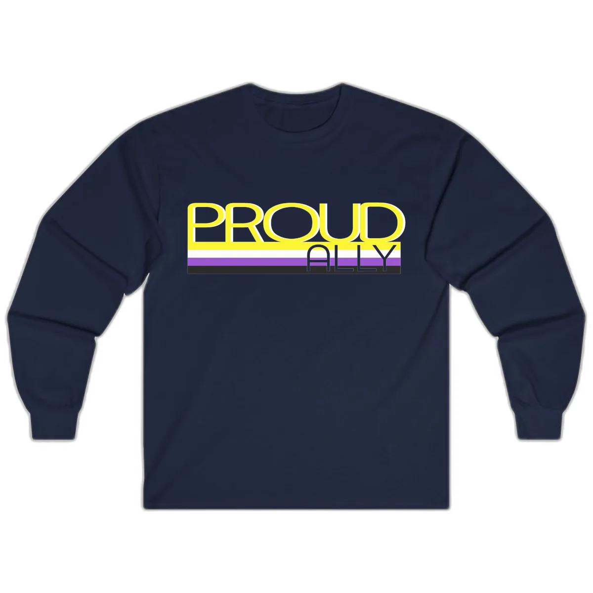 Proud Ally Long Sleeve in Navy