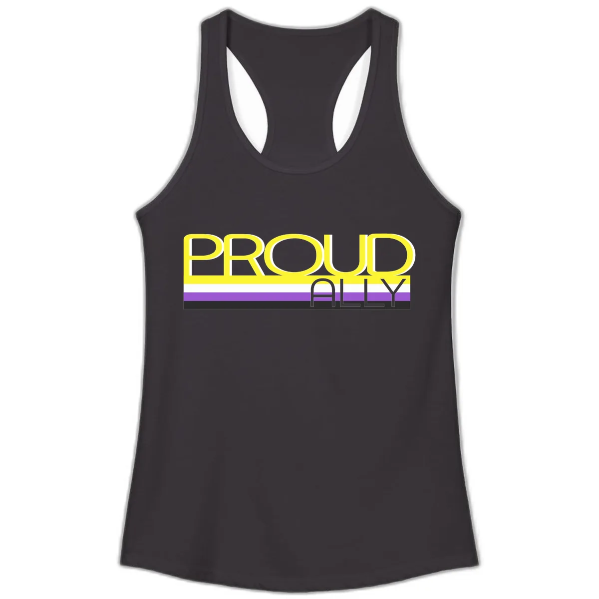 Proud Ally Ladies Tank in Black