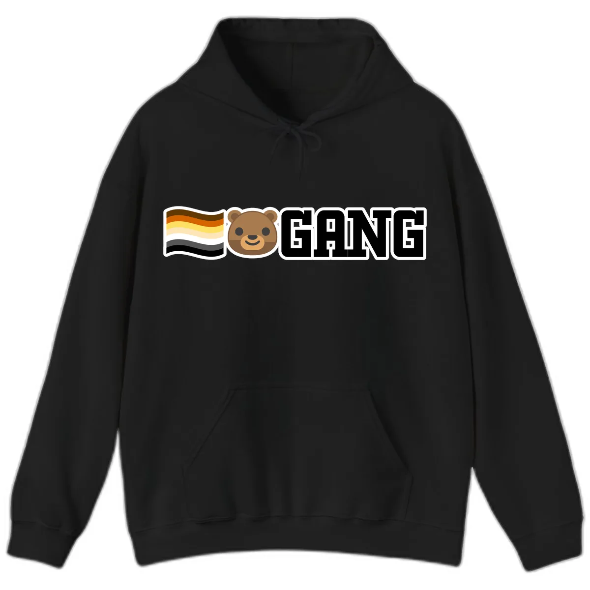 Bear Gang Pride Hoodie in Black