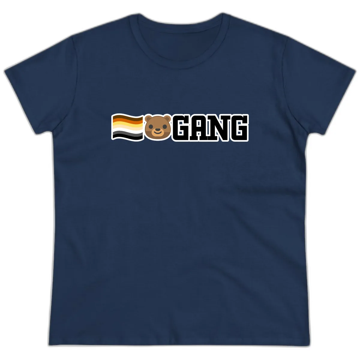 Bear Gang Pride Ladies Tee in Navy