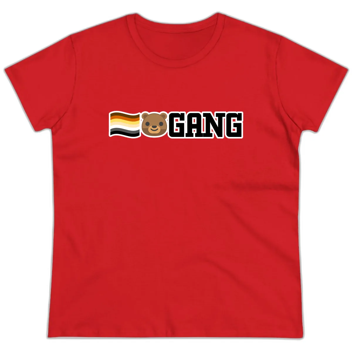Bear Gang Pride Ladies Tee in Red