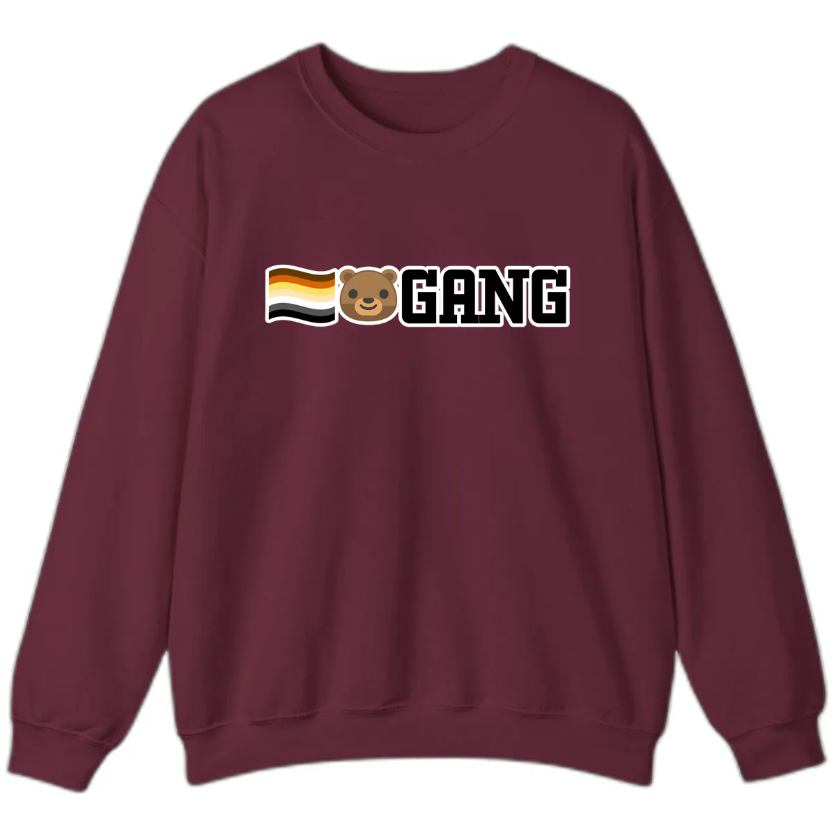 Bear Gang Pride Sweatshirt in Maroon