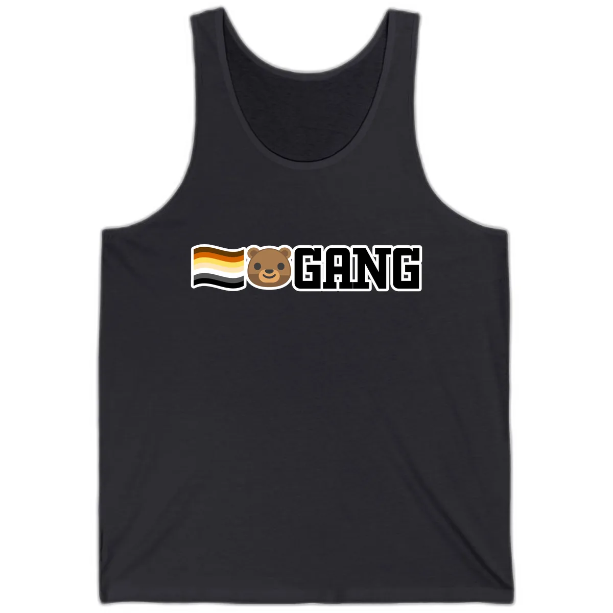 Bear Gang Pride Tank in Dark Grey