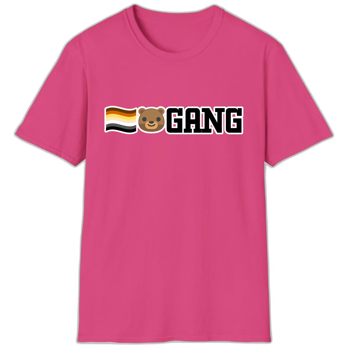 Bear Gang Pride T-Shirt in Heliconia