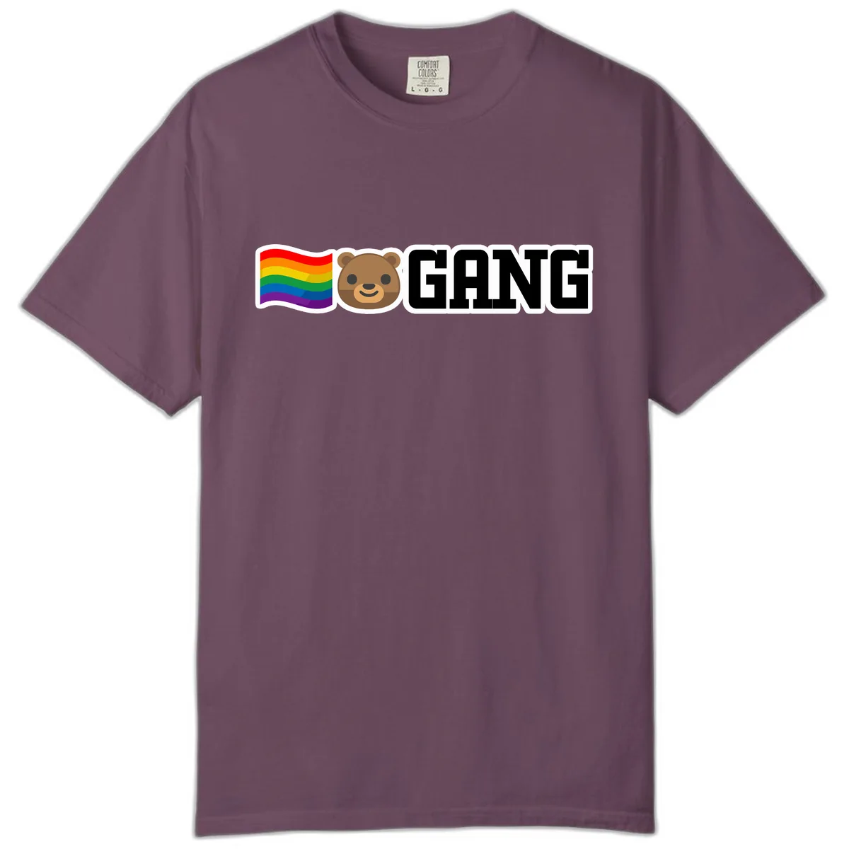 Bear Gang Pride Rainbow Comfort Color in Berry