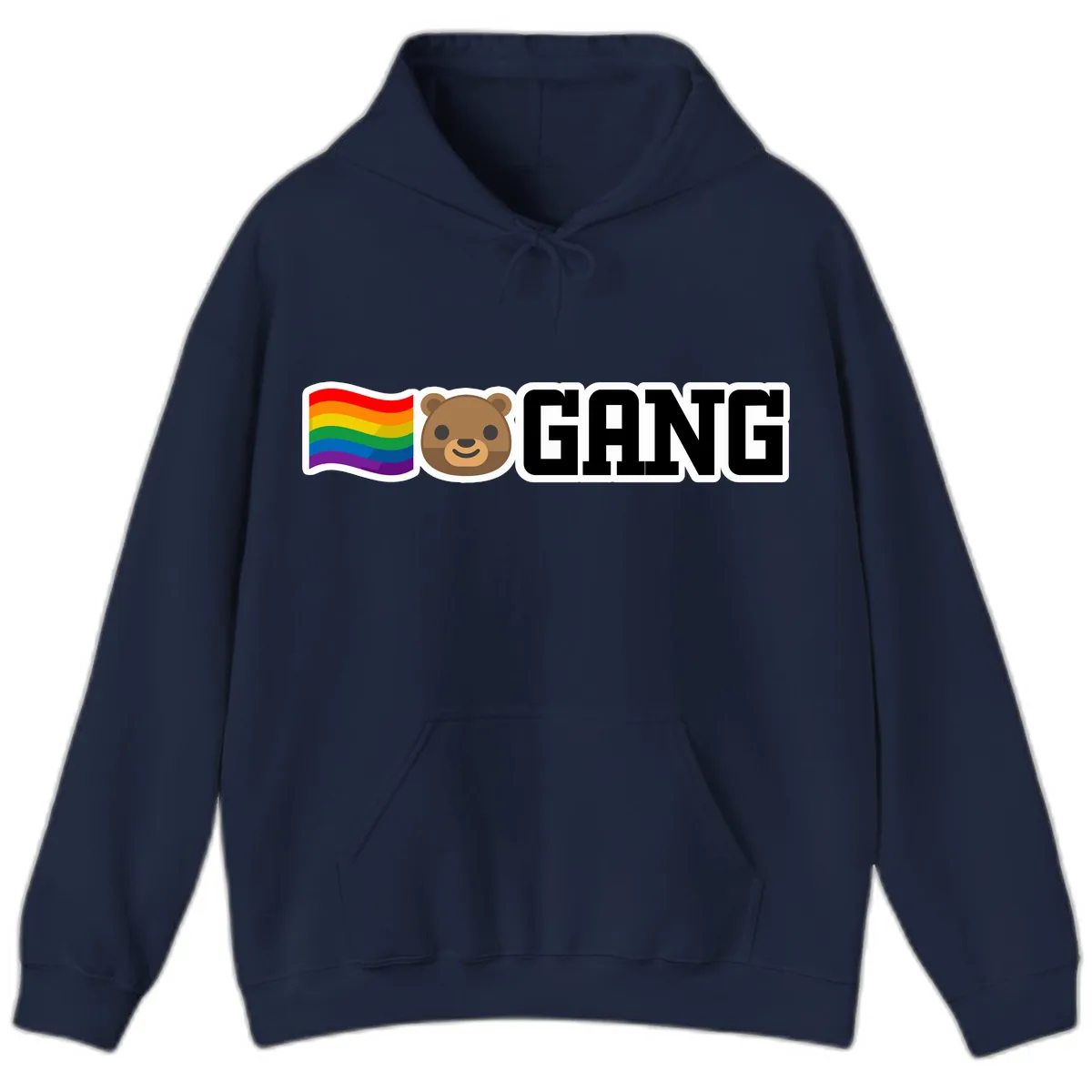 Bear Gang Pride Rainbow Hoodie in Navy