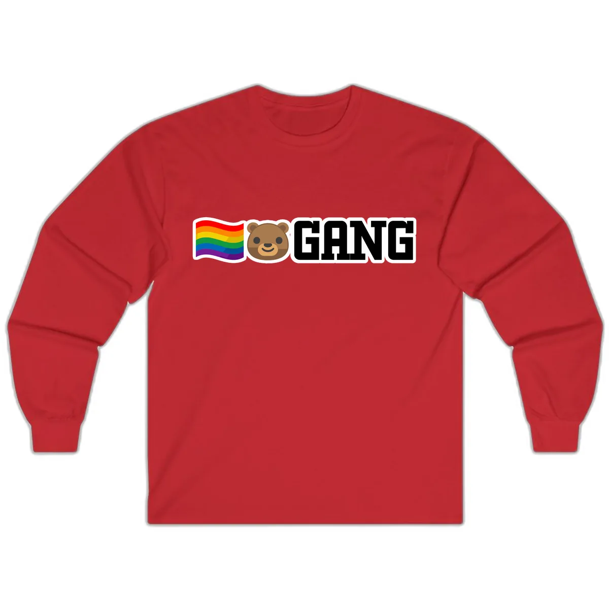 Bear Gang Pride Rainbow Long Sleeve in Red