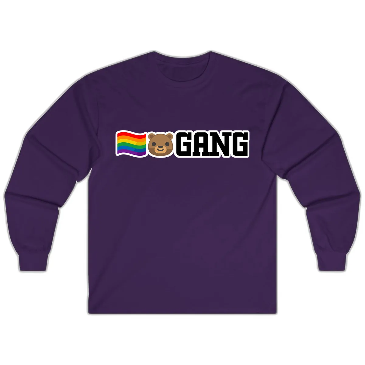Bear Gang Pride Rainbow Long Sleeve in Purple