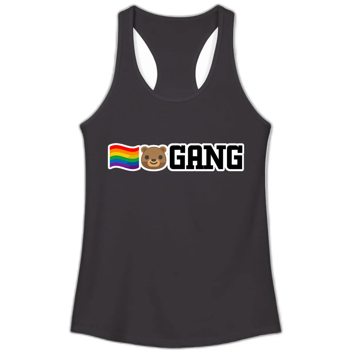 Bear Gang Pride Rainbow Ladies Tank in Black