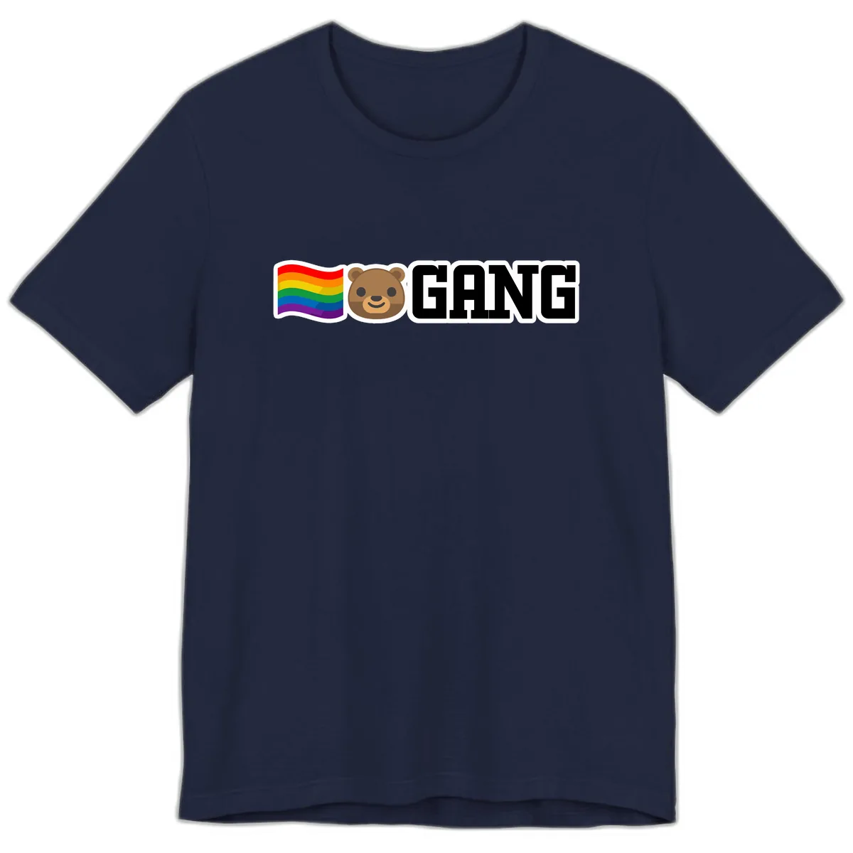 Bear Gang Pride Rainbow Premium T-Shirt in Navy