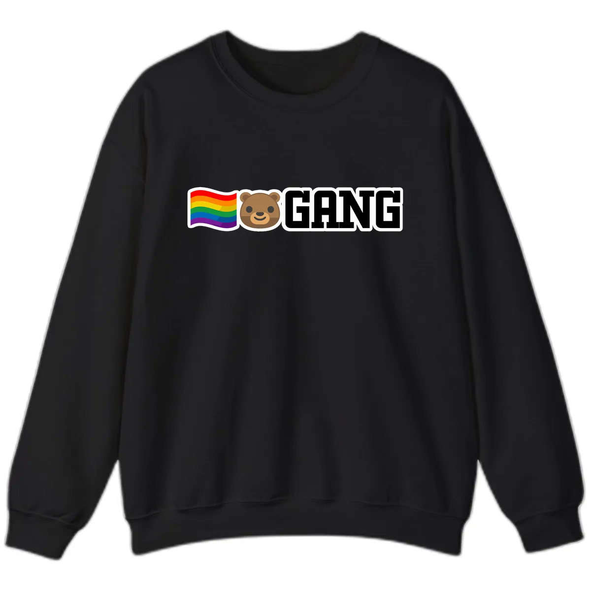 Bear Gang Pride Rainbow Sweatshirt in Black