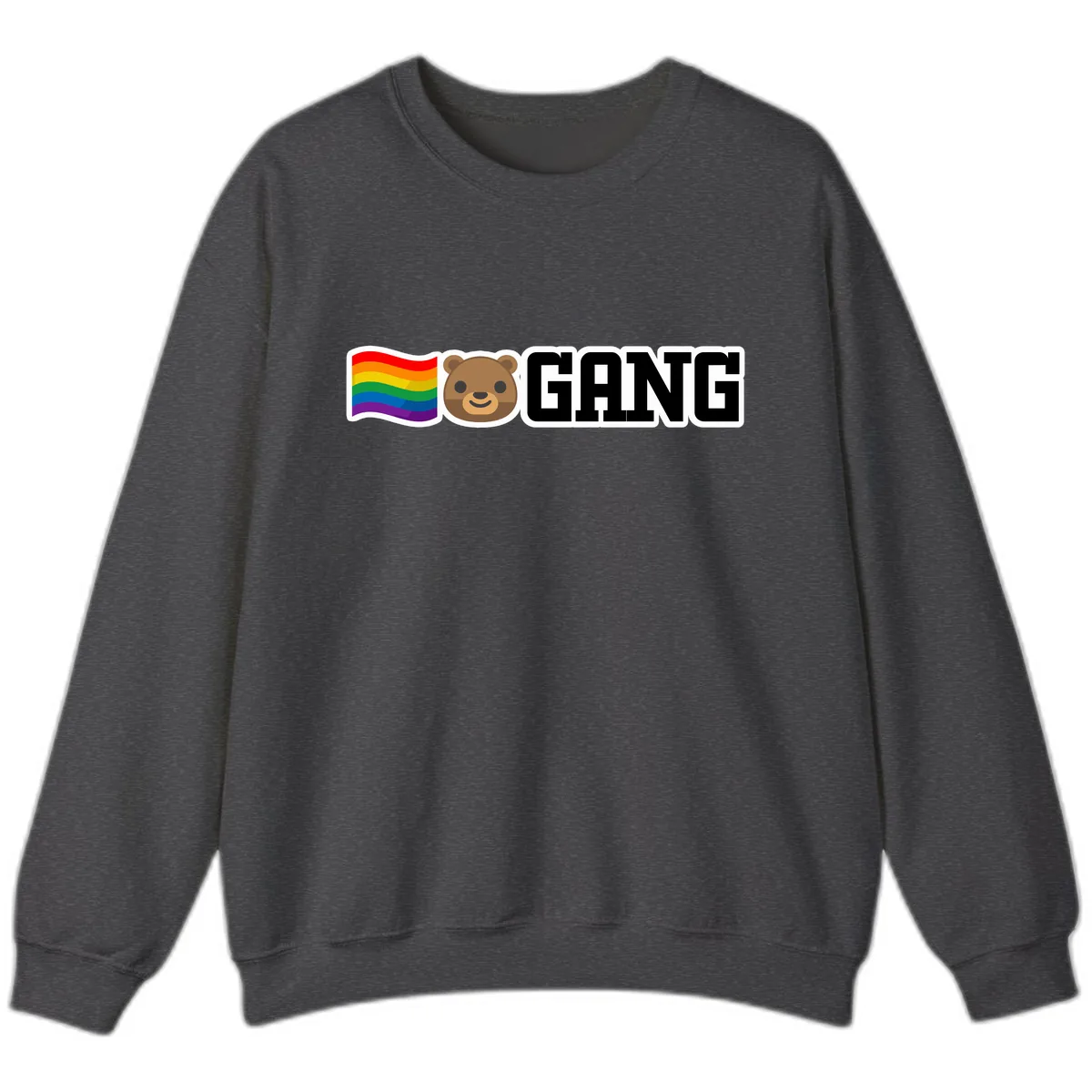 Bear Gang Pride Rainbow Sweatshirt in Dark Heather
