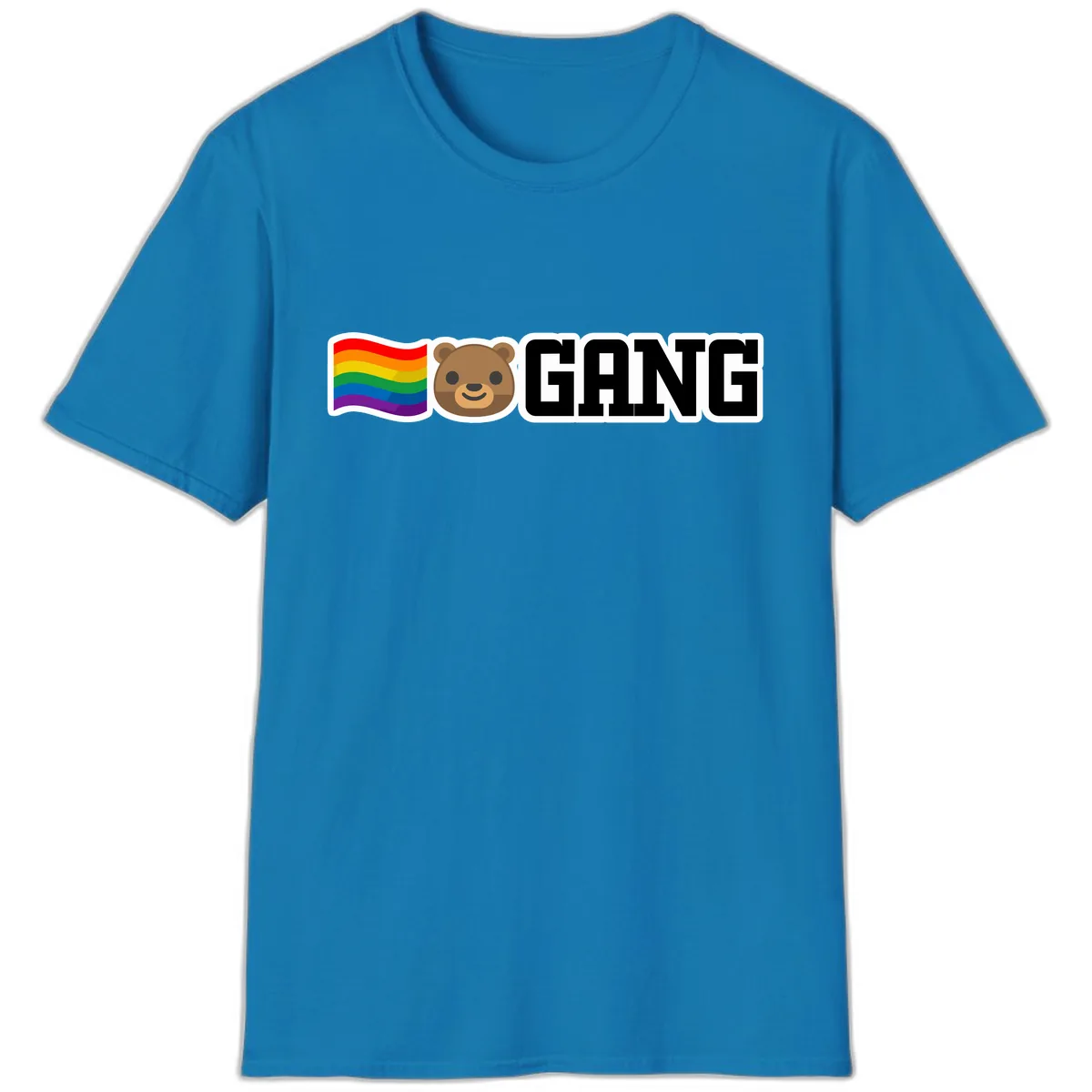 Bear Gang Pride Rainbow T-Shirt in Sapphire