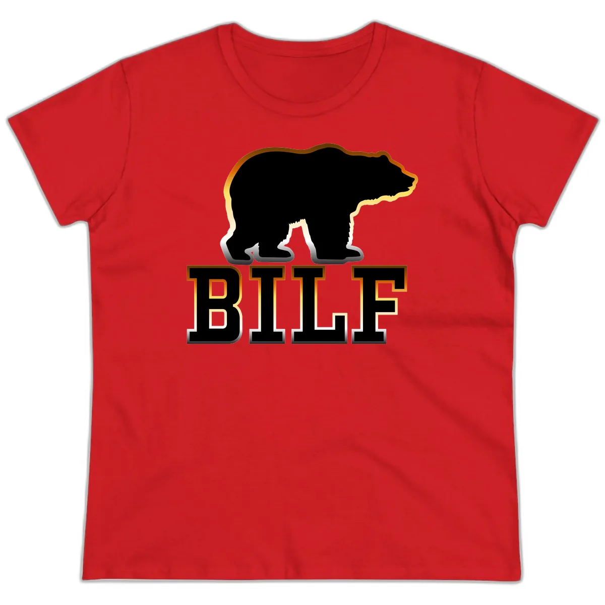 Big Bear Pride Ladies Tee in Red