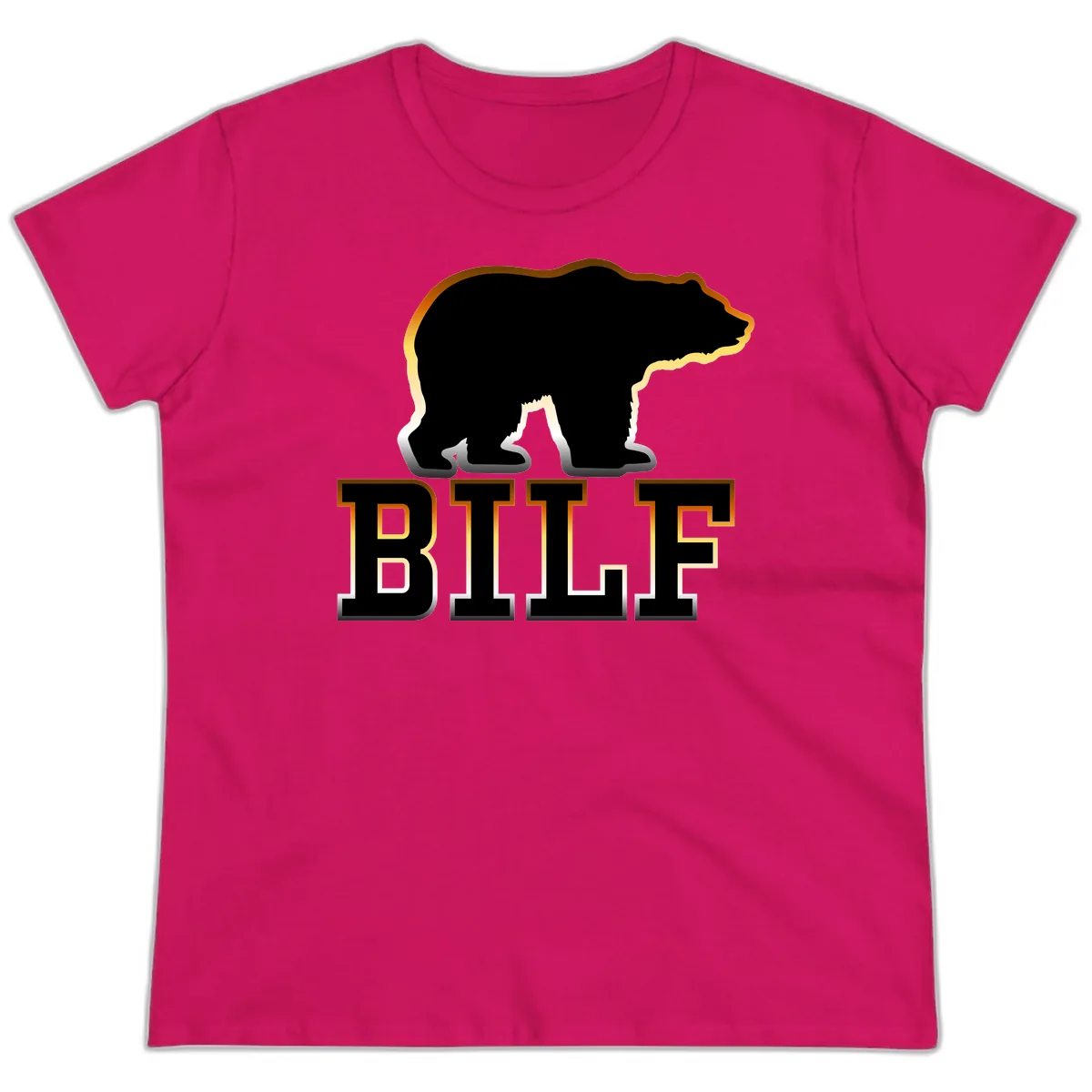 Big Bear Pride Ladies Tee in Heliconia
