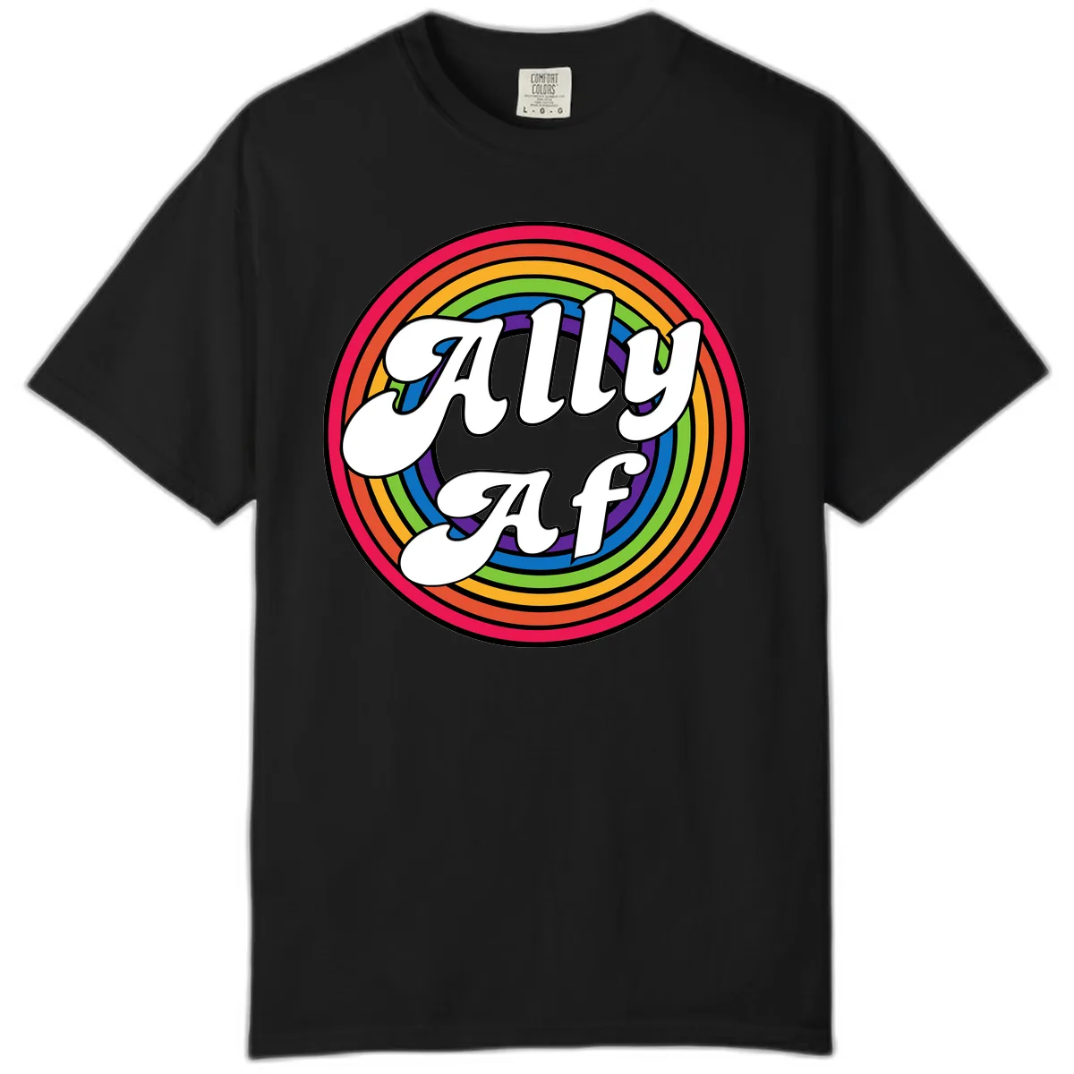 Ally AF Rainbow Pride Comfort Color in Black