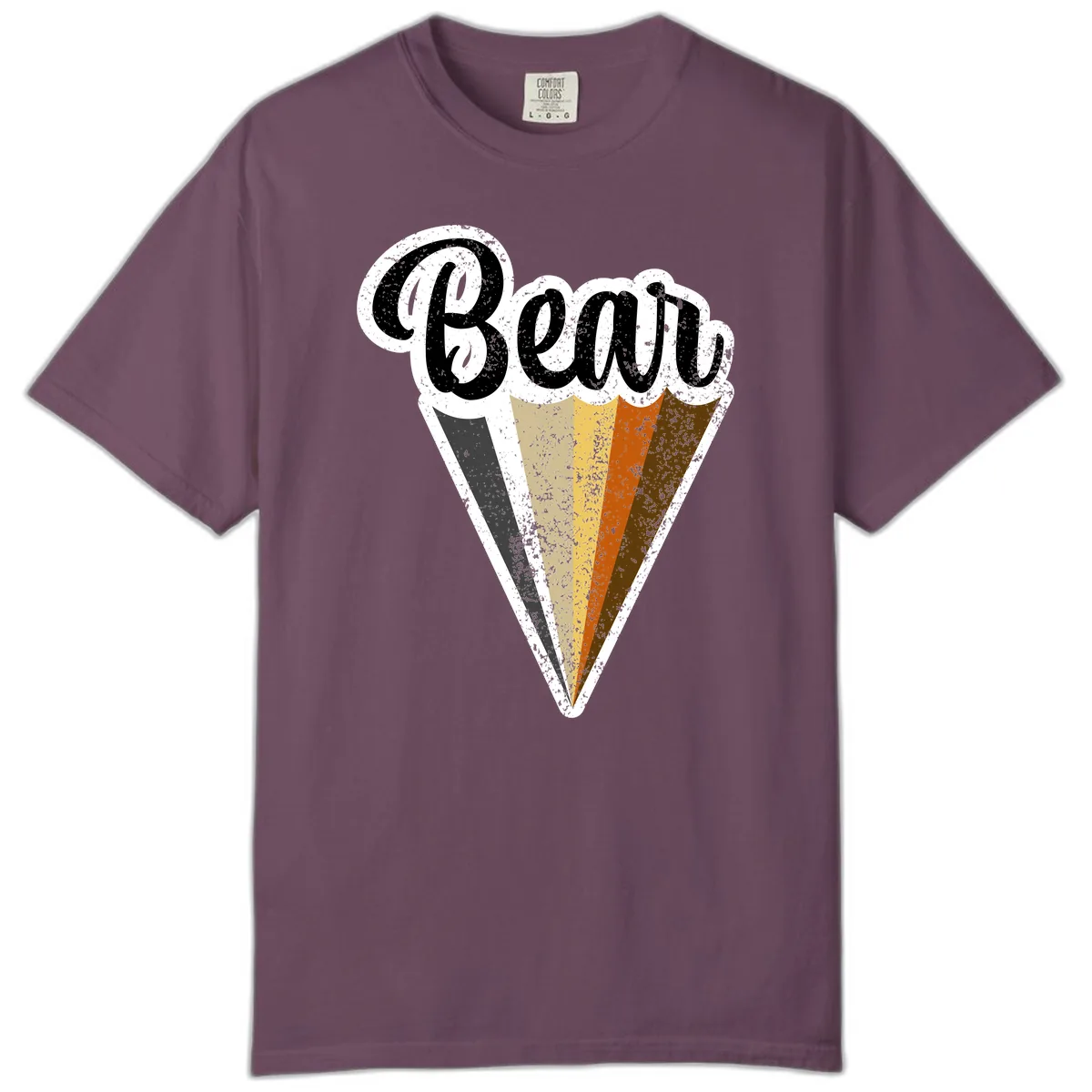 Retro Neapolitan Ice Cream Cone Comfort Color in Berry