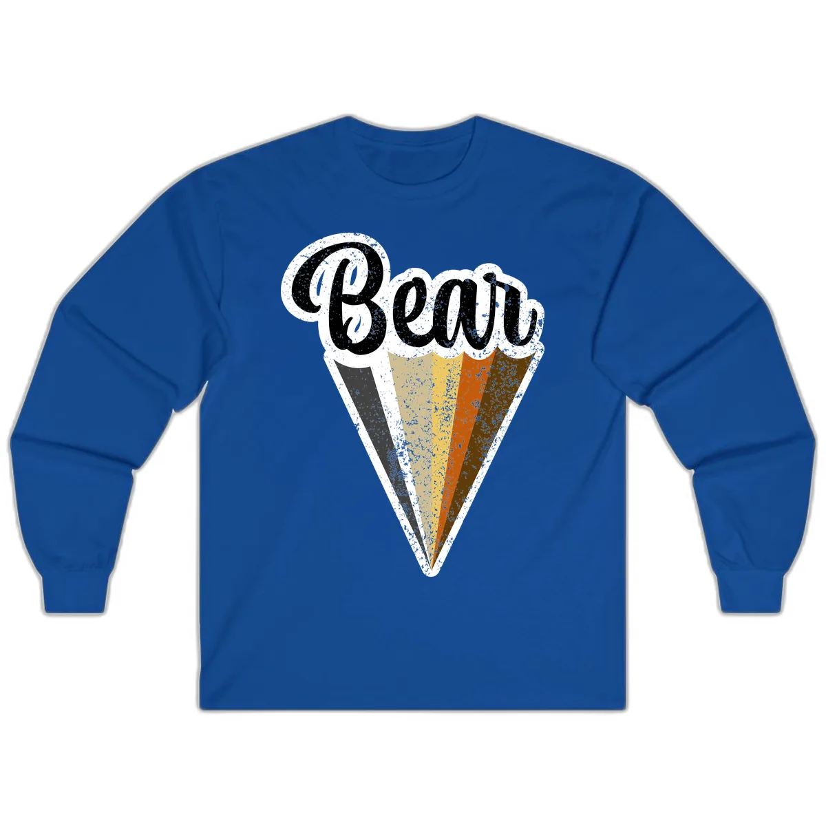 Retro Neapolitan Ice Cream Cone Long Sleeve in Royal
